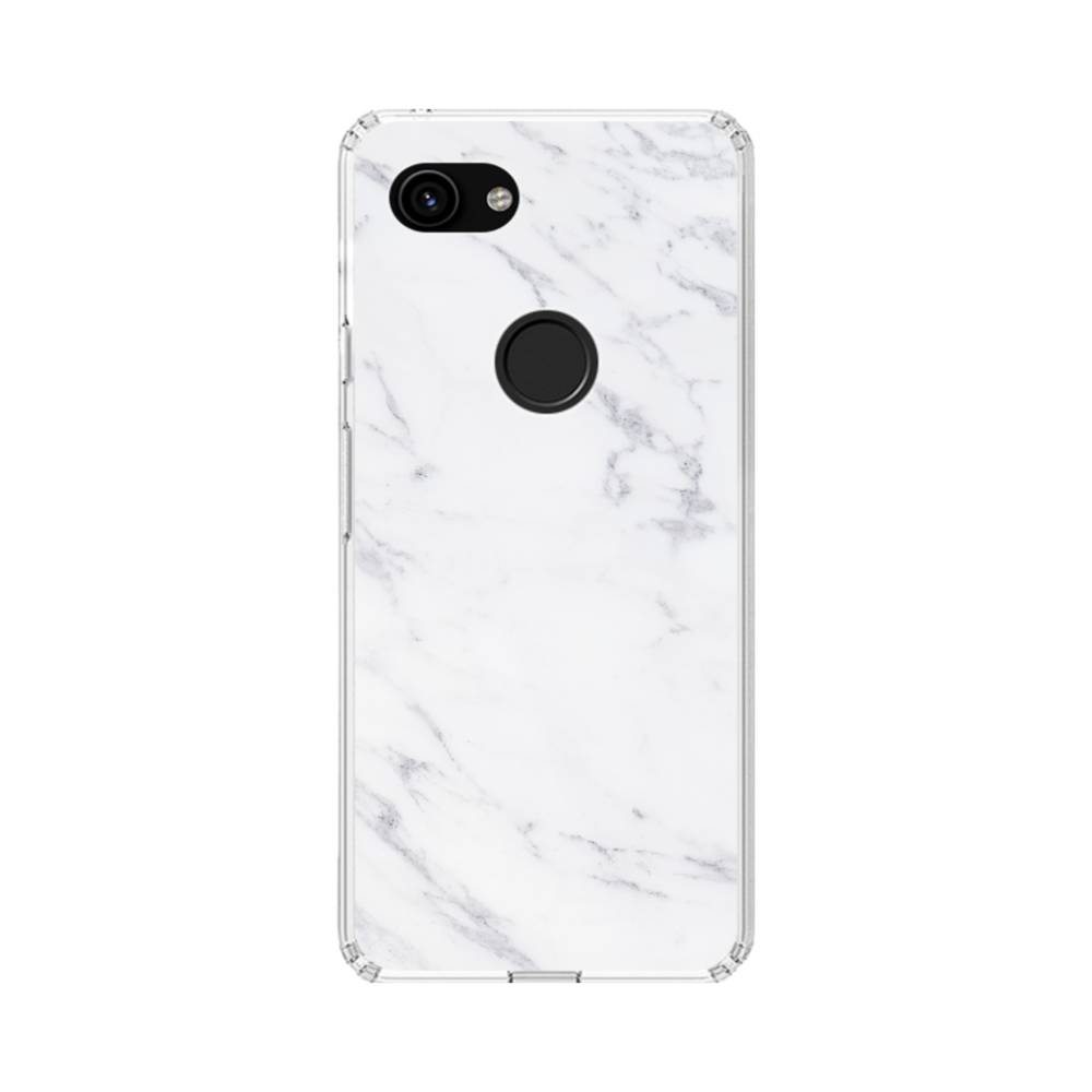 Simple White Veins Marble Google Pixel 3a Clear Case | Case-Custom