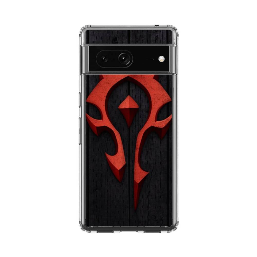 World Of Warcraft Horde Sign Google Pixel 7 Clear Case