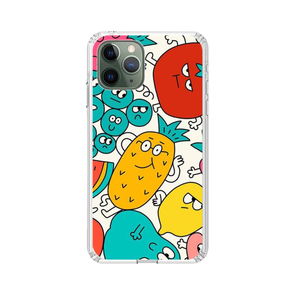 Fruit Doodle iPhone 11 Pro Max Clear Case Case Custom