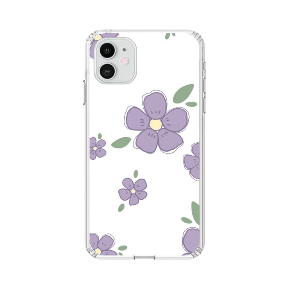 Purple Flower iPhone 12 Clear Case Case Custom