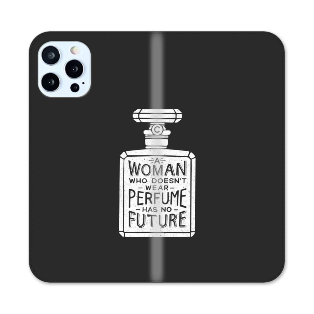 Drawing Perfume Bottle With Coco Chanel Quote Iphone 12 Pro Flip Case Case Custom