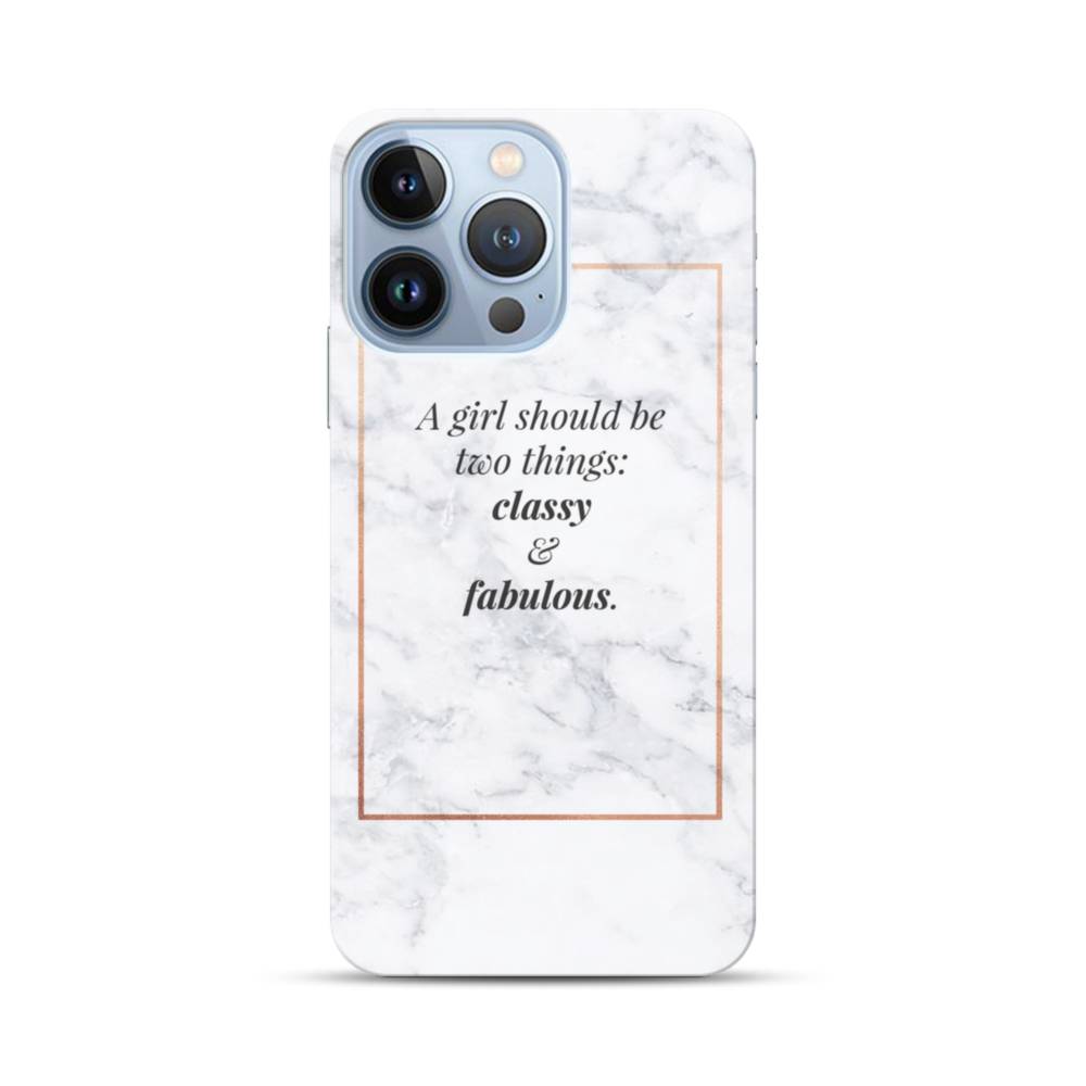 Coco Chanel Quote Classy And Fabulous iPhone 13 Pro Case | Case-Custom