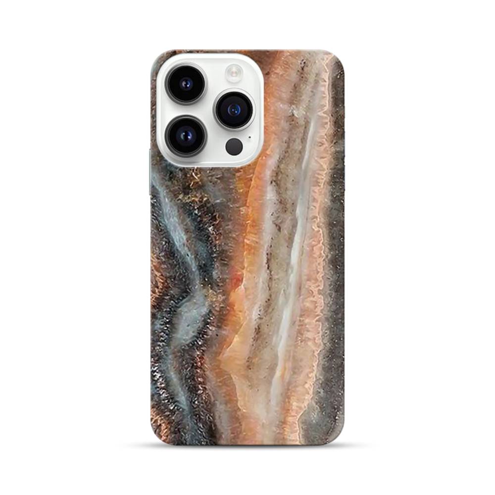 Brown Marble iPhone 14 Pro Case Case Custom