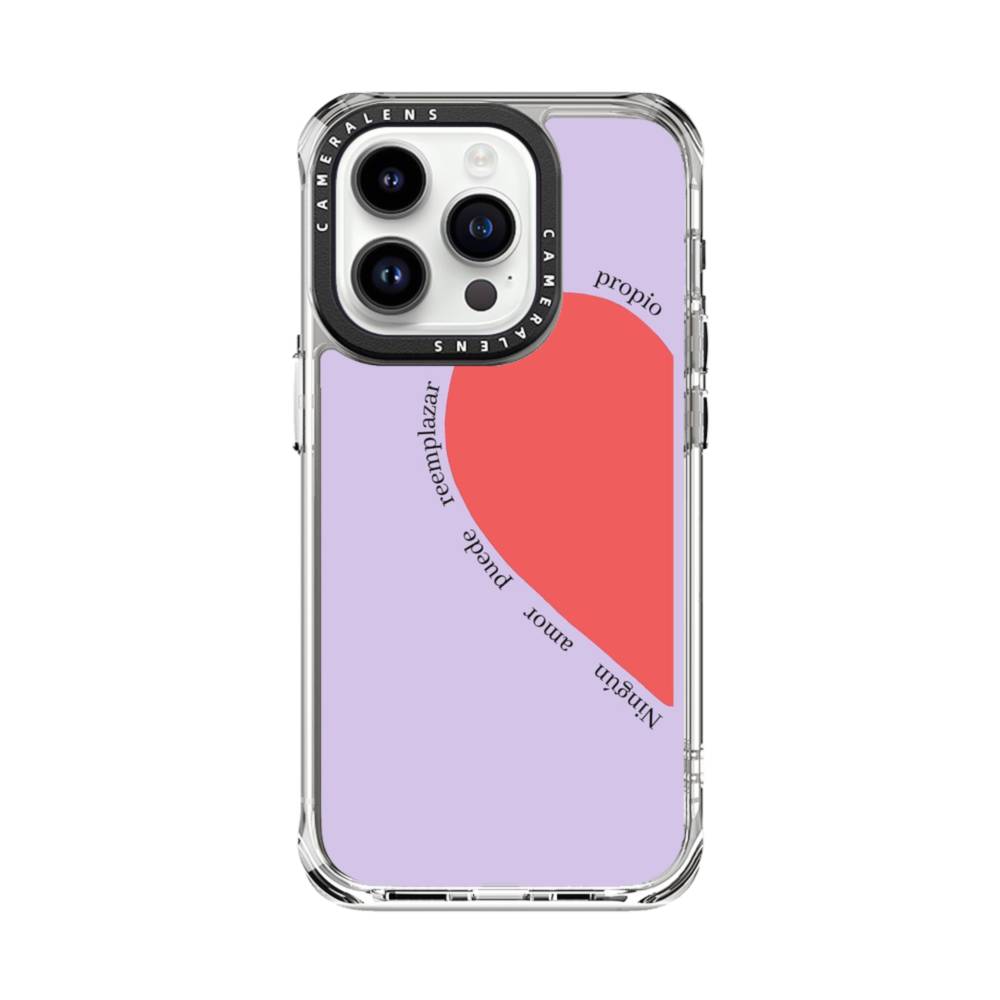 Half Heart iPhone 14 Pro Clear Case Case Custom