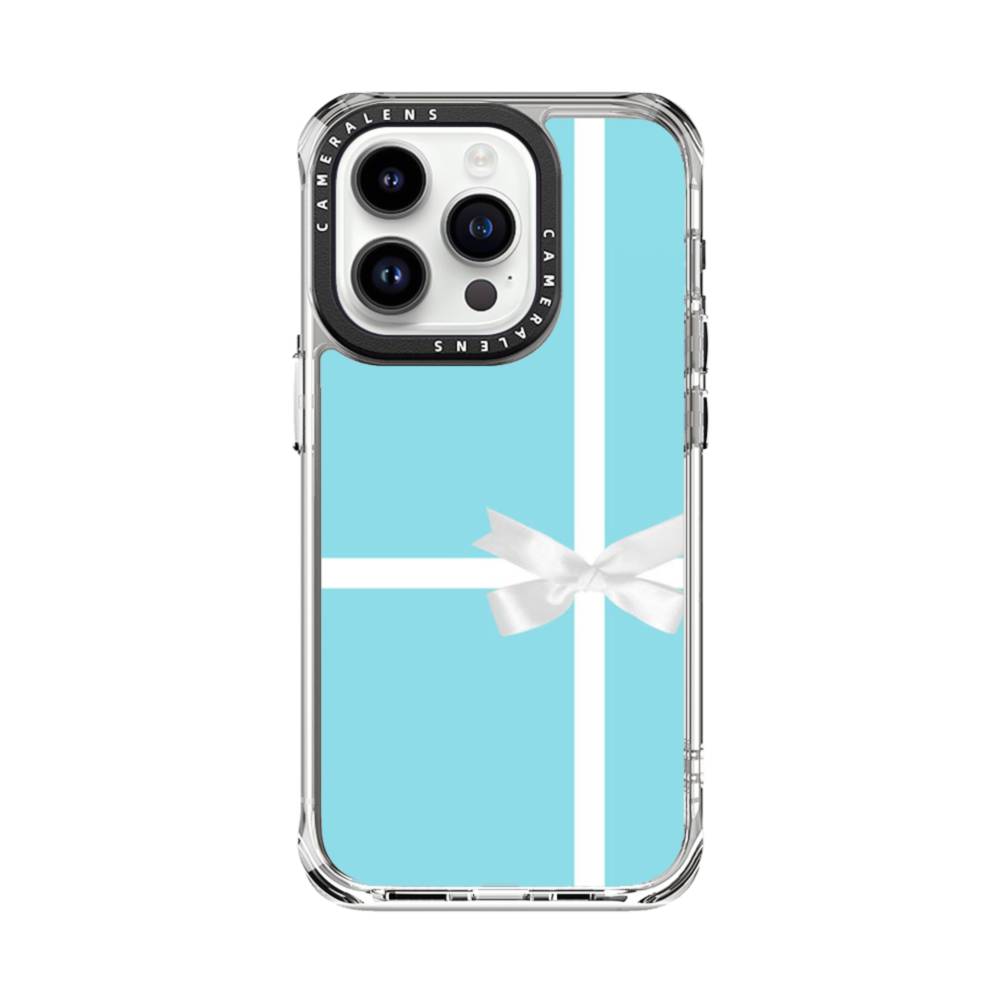 Tiffany Blue Gift Box iPhone 14 Pro Clear Case Case Custom