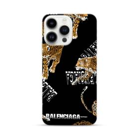 Balenciaga Leopard iPhone 14 Pro Max Case Case Custom