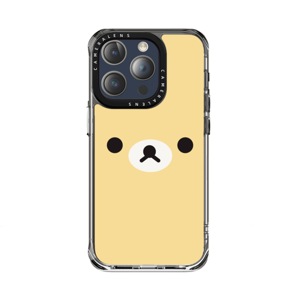 Cute Bear Face iPhone 15 Pro Clear Case Case Custom