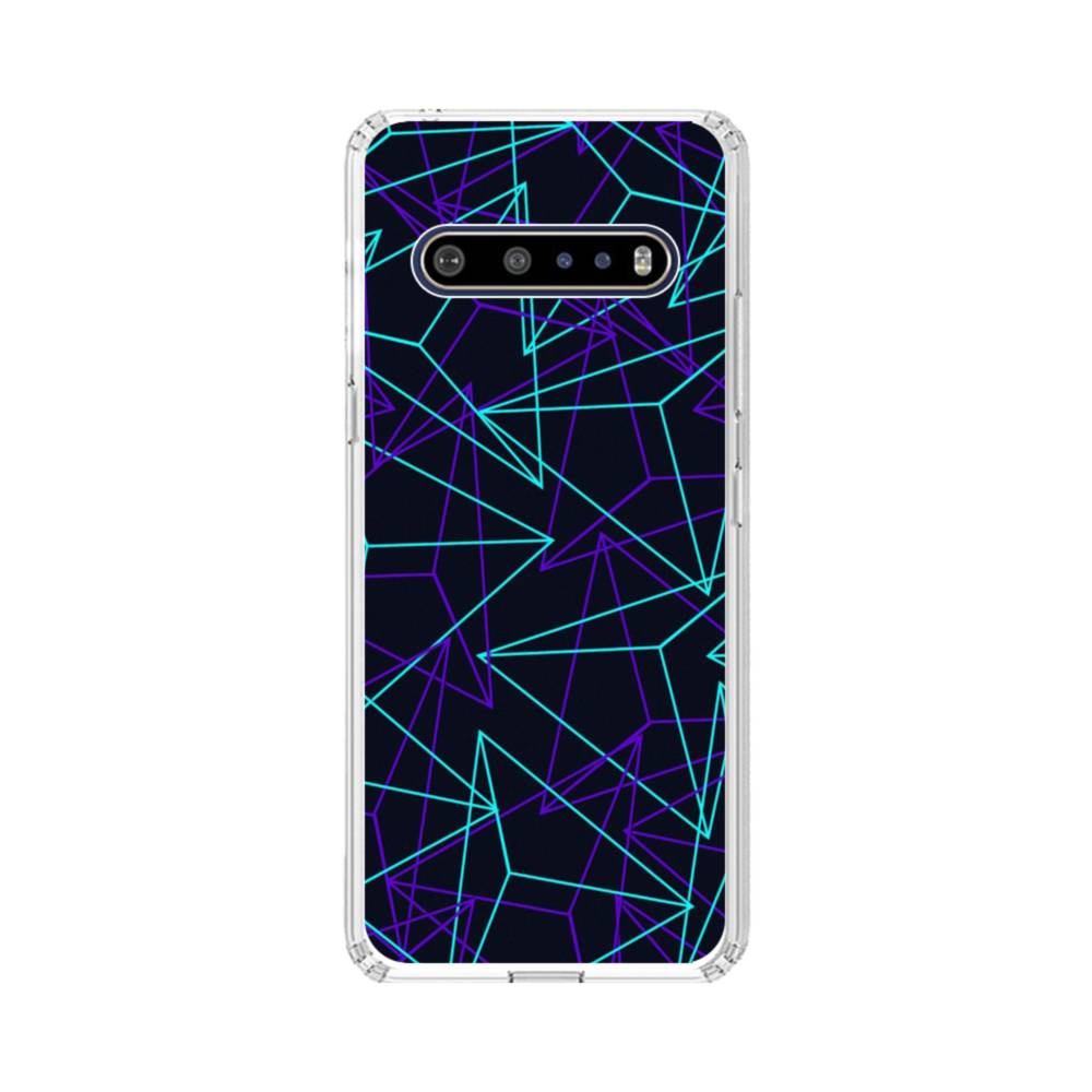 Neon Triangles LG V60 ThinQ 5G Clear Case Case Custom