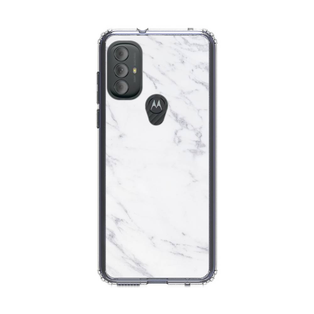 Simple White Veins Marble Motorola Moto Clear Case | Case -Custom