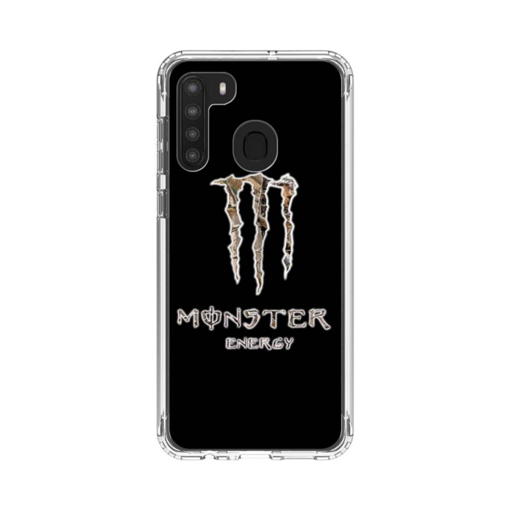 Monster Energy Logo With Realtree Scheme Samsung Galaxy A21 Clear