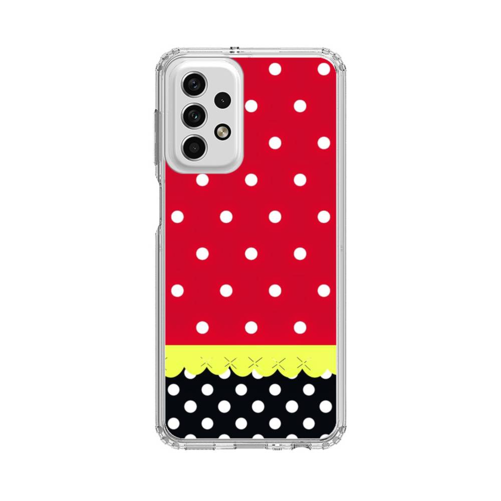 Red Black And Polka Dots Samsung Galaxy A23 (5G) Clear Case | Case-Custom