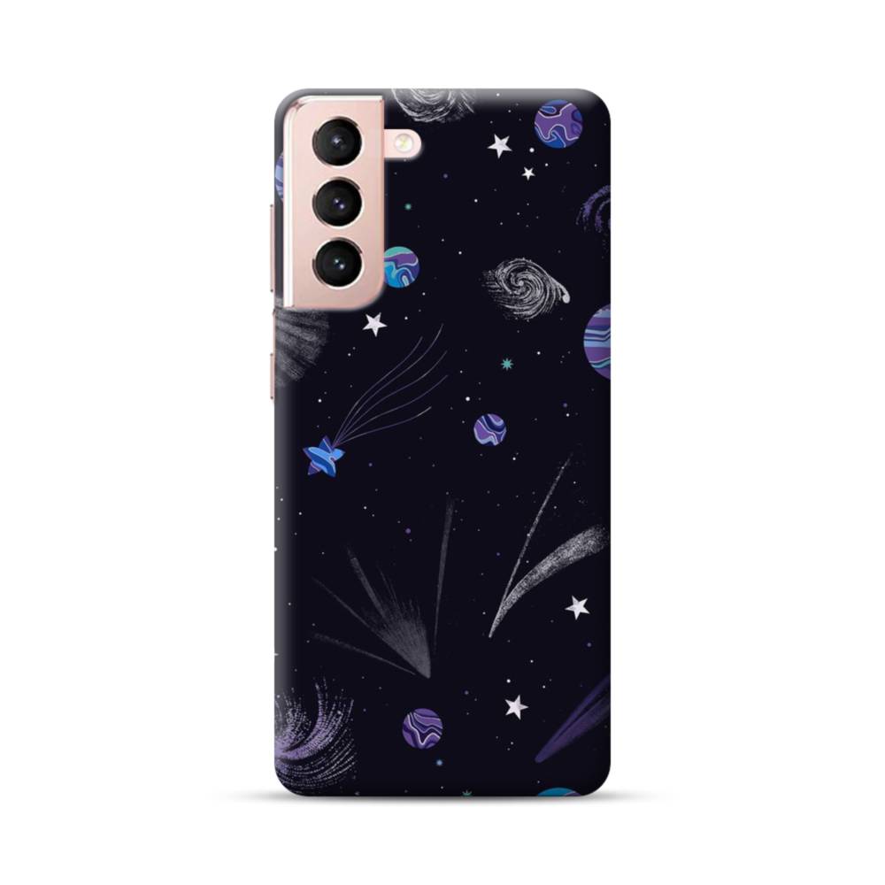 Purple Universe Samsung Galaxy S21 Plus Case Case Custom