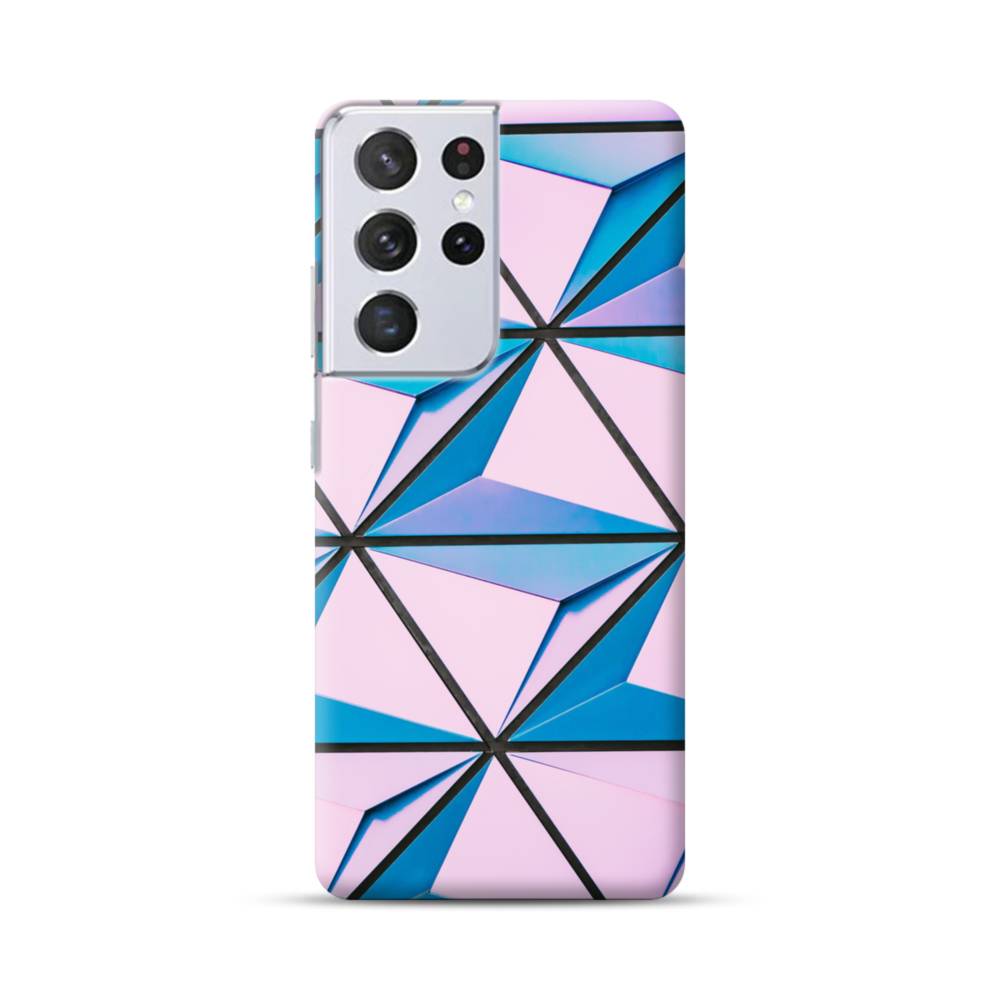 Pink 3d Shapes Samsung Galaxy S21 Ultra Case Case Custom