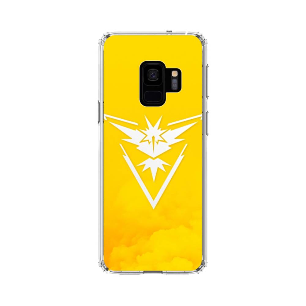 Pokemon Go Logo Team Instinct Yellow Samsung Galaxy S9 Clear Case Case Custom