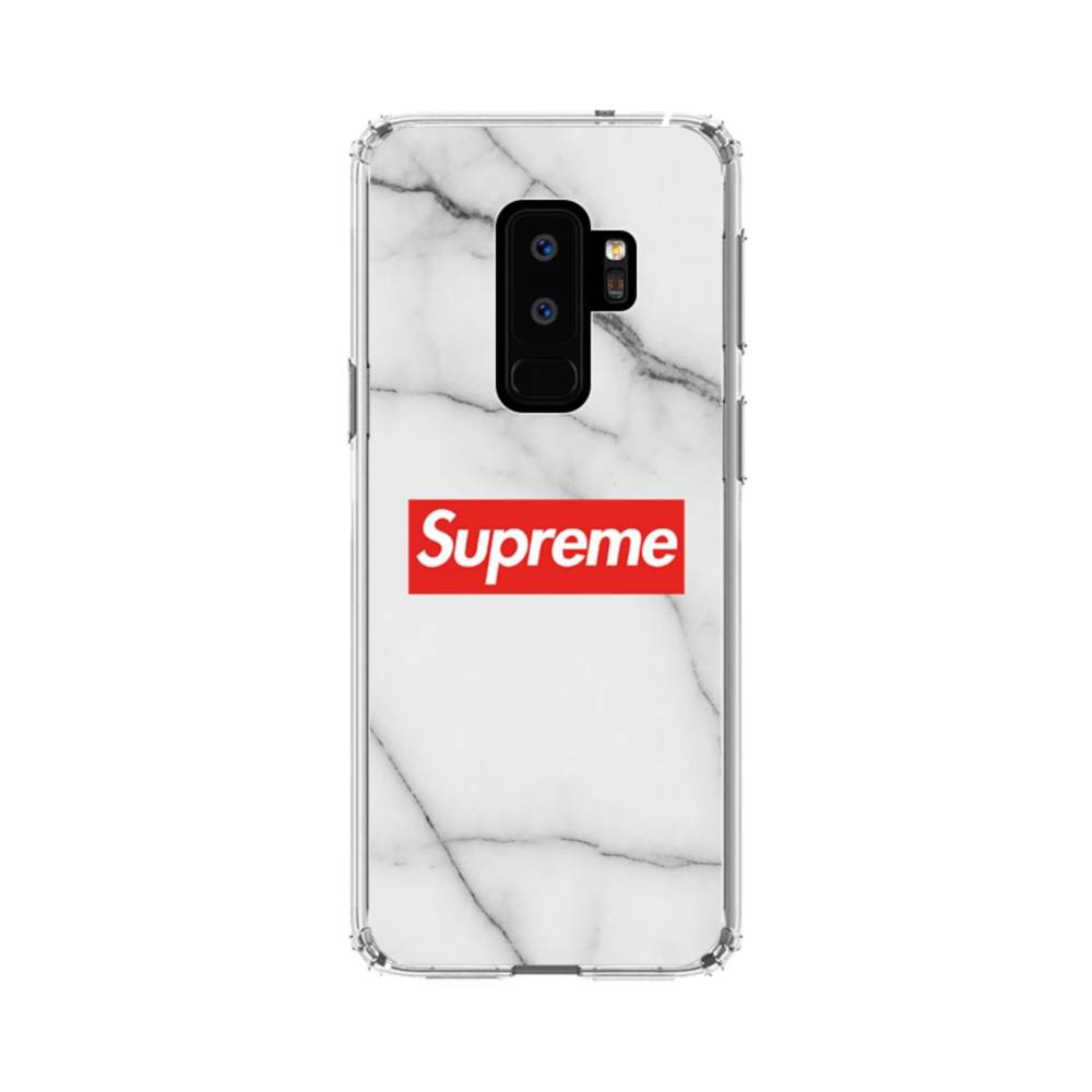 Supreme White Marble iPhone XR Clear Case