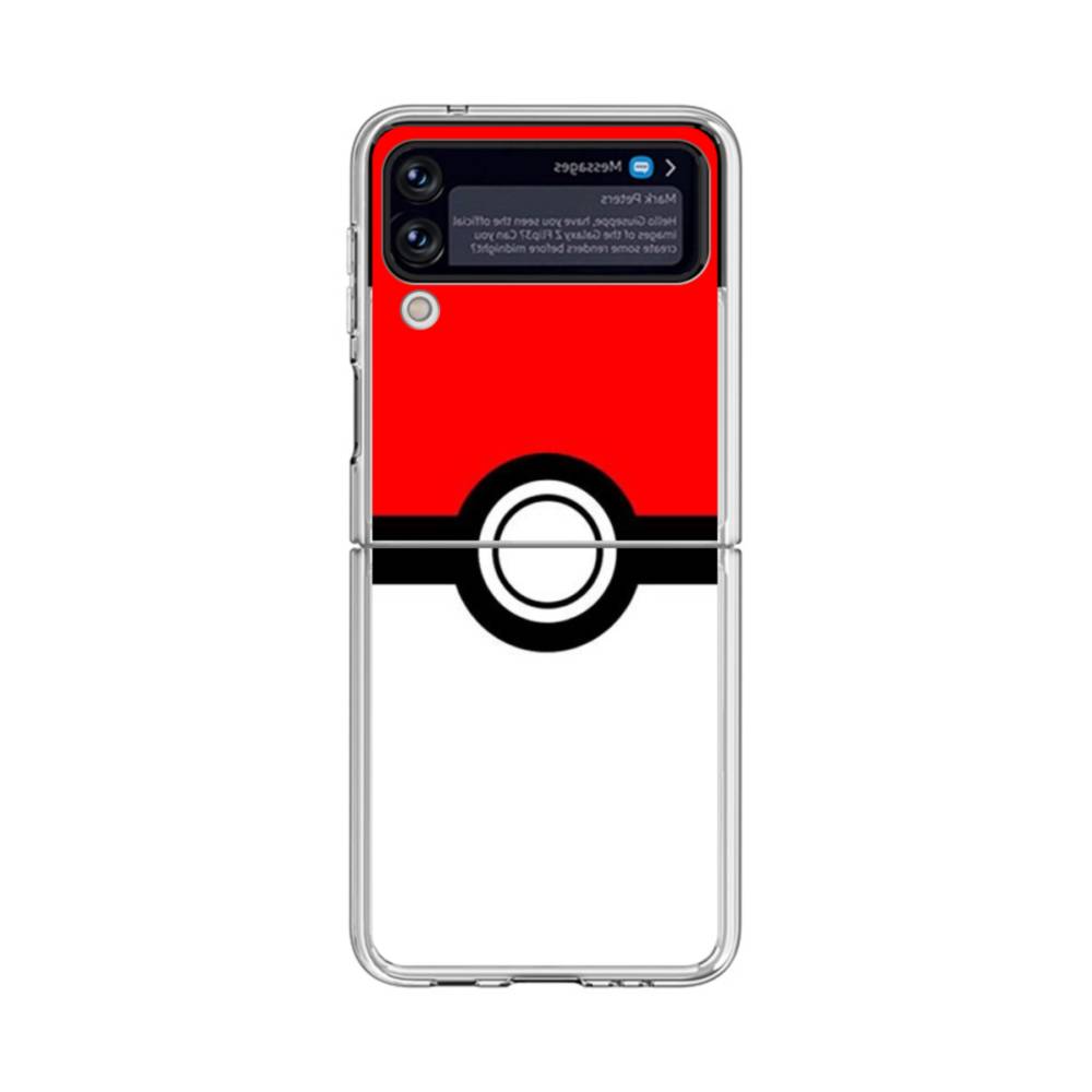 Pokemon Go Poke Ball Samsung Galaxy Z Flip 3 5g Clear Case Case Custom