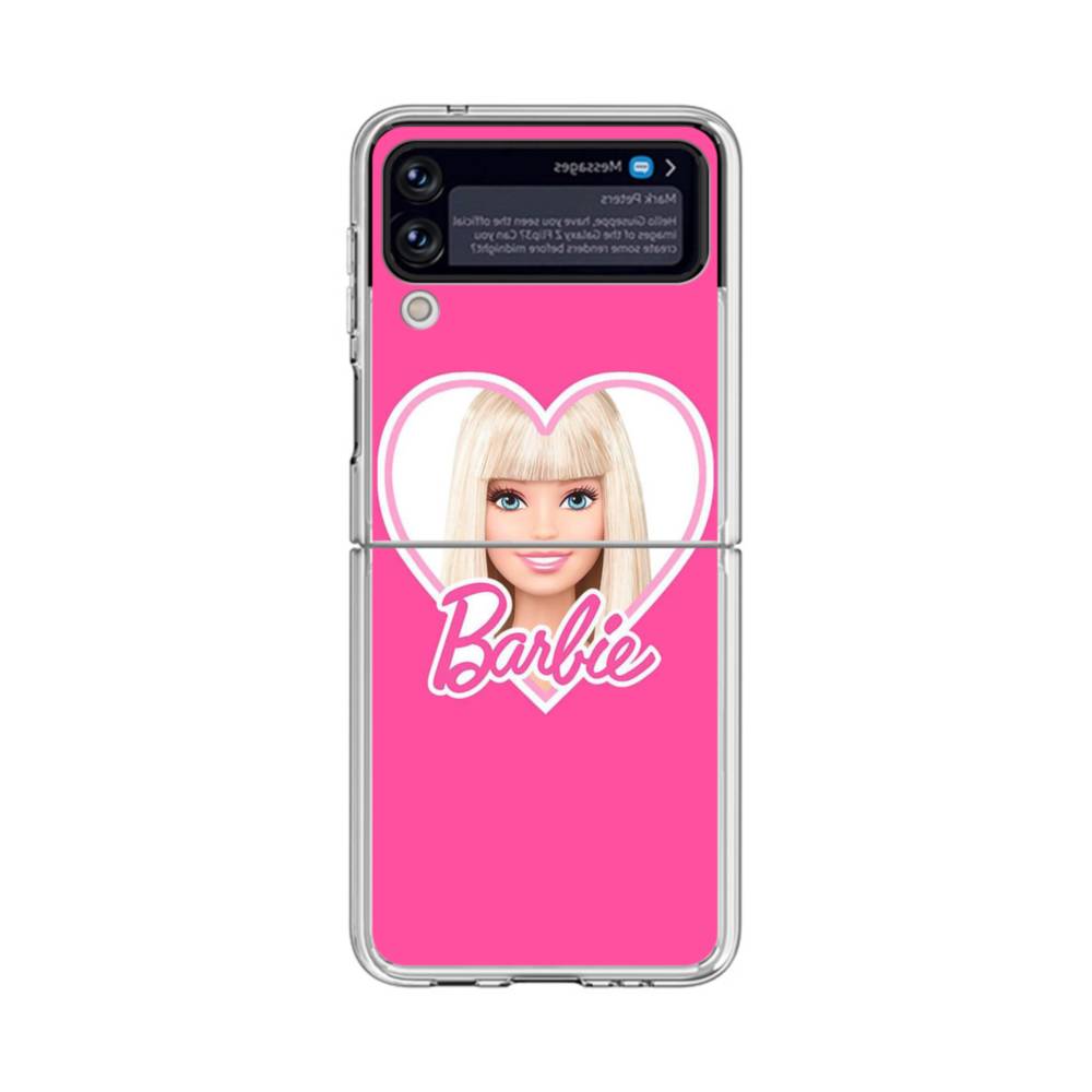 Beeldhouwwerk schommel Brutaal Barbie Heart Samsung Galaxy Z Flip 4 Clear Case | Case-Custom