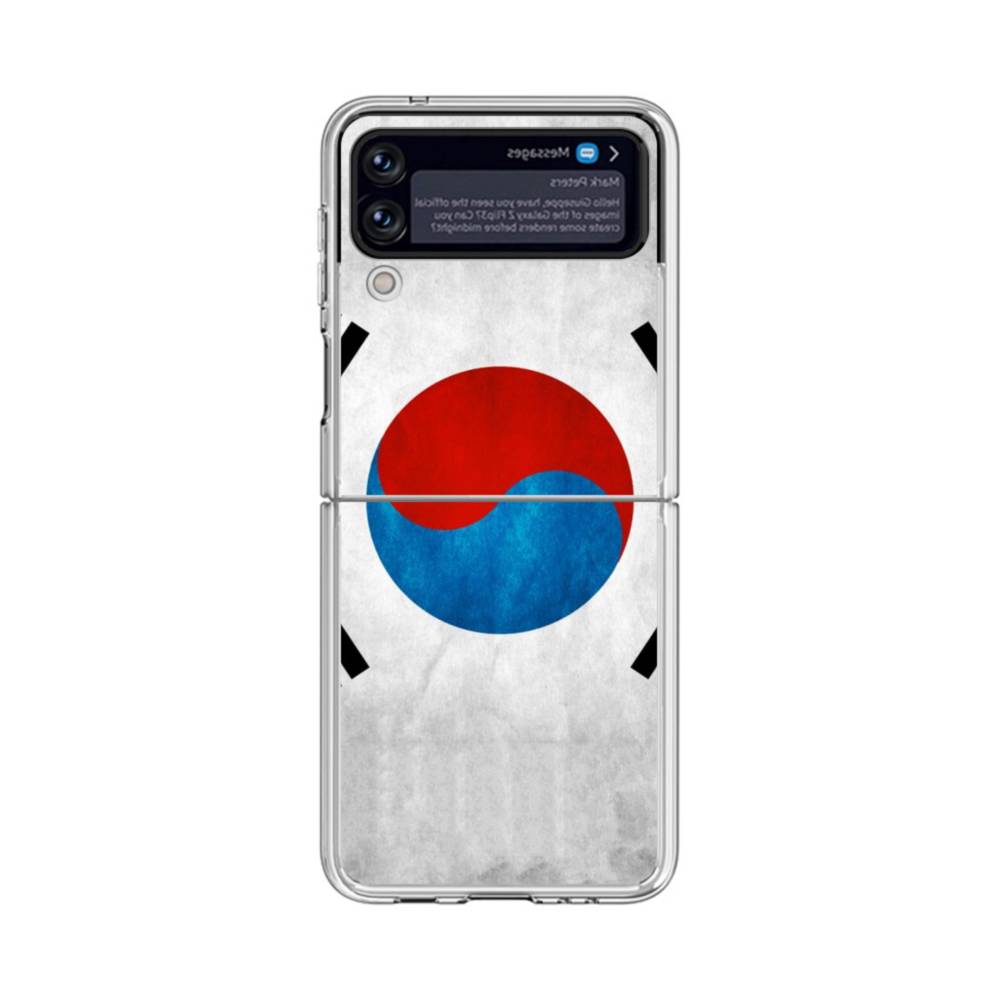 Republic Of South Korea Samsung Galaxy Z Flip 4 Clear Case | Case-Custom