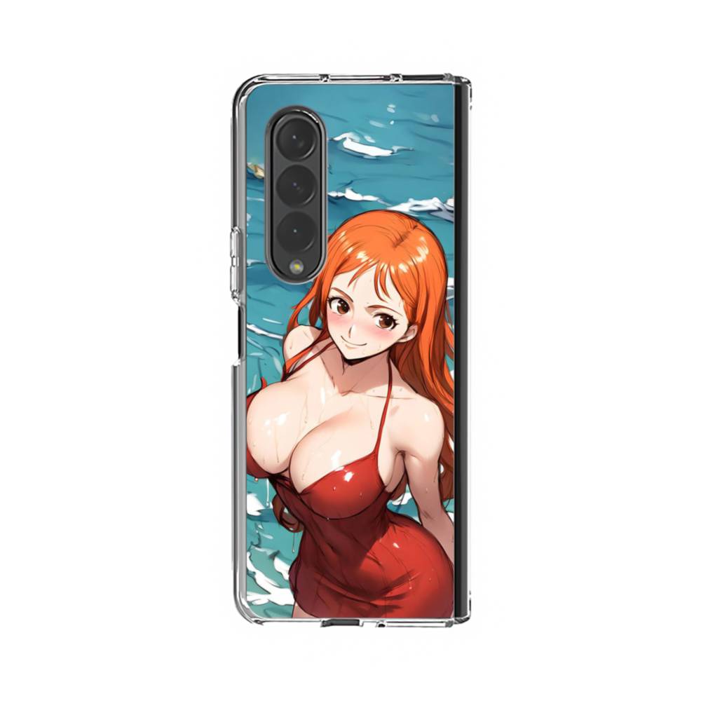 One Piece Nami Samsung Galaxy Z Fold 4 Clear Case Case Custom