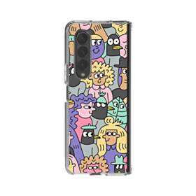 Characters Doodle Samsung Galaxy Z Fold 5 Clear Case